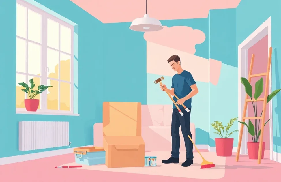 Intérieur rénové après travaux de peinture à Sallanches